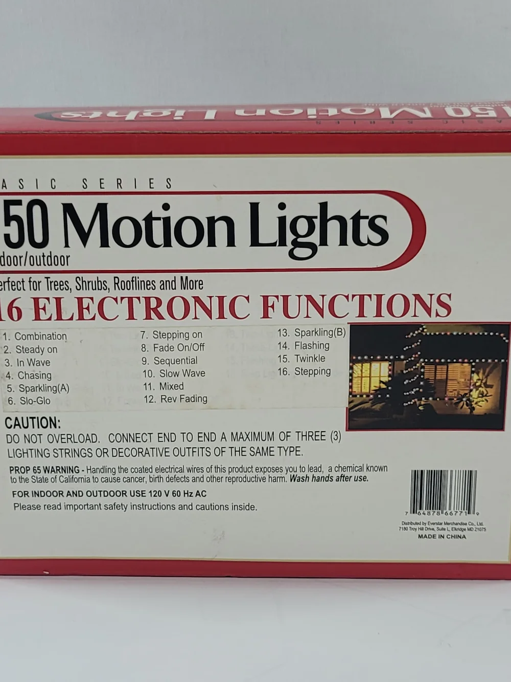 16-Motion Settings W/ Memory Multicolor Motion Lights 150-Count New